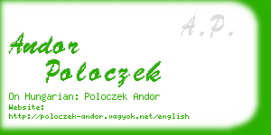 andor poloczek business card